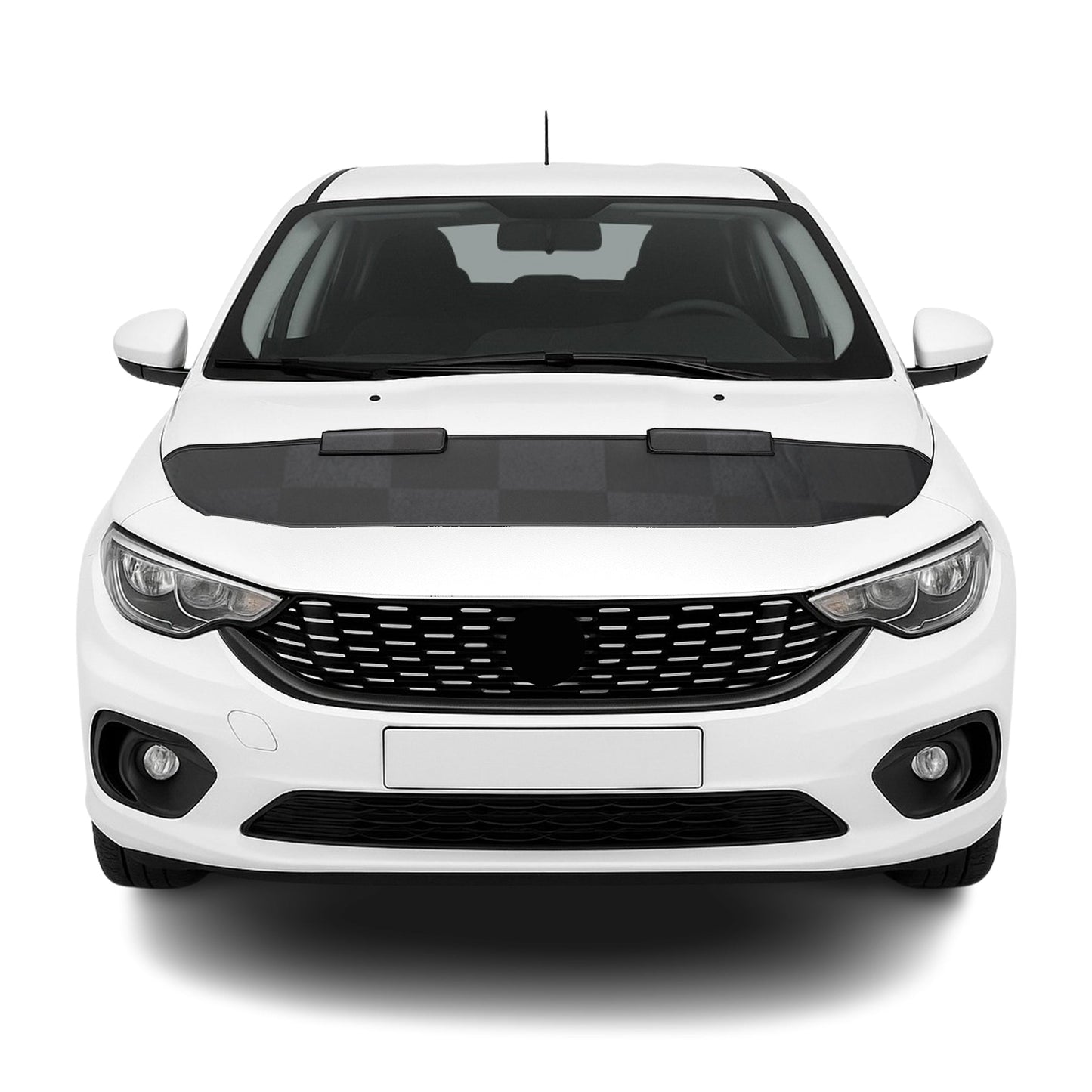 Haubenbra Steinschlagschutz Bonnet Bra für Fiat Tipo alle modelle 15-25 Schwarz