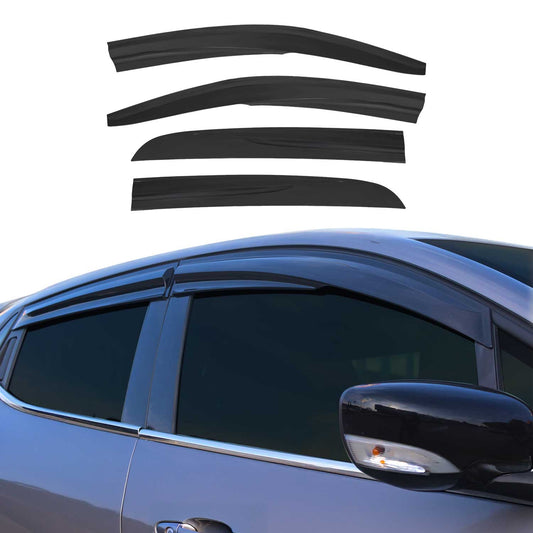 4x Windabweiser Regenabweiser für Citroen C-Elysee Limo 2012-2025 Dunkel