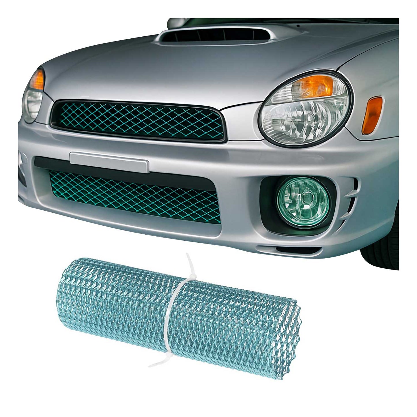 Universal Frontgrill Wabengitter Stoßstange Frontschürze Alu 100x33cm Grün