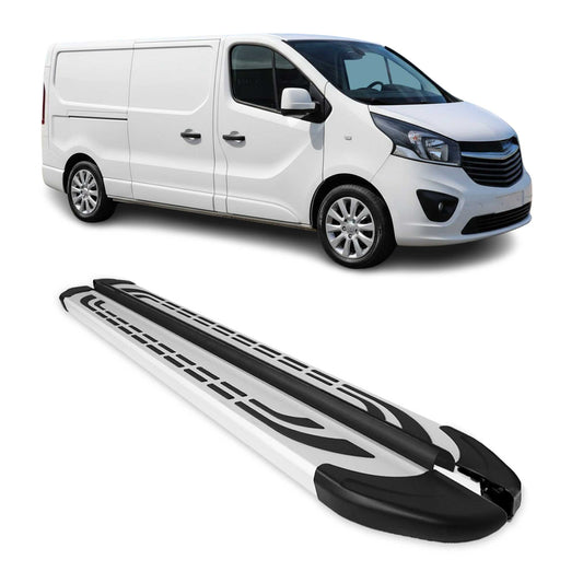 Trittbretter Schweller Seitenbretter für Opel Vivaro 2014-2024 L2 Langer Alu
