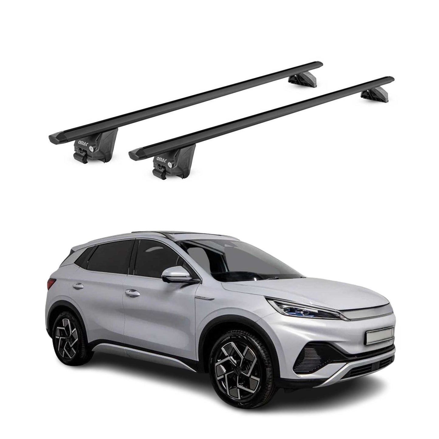 Portbagaj de plafon pentru BYD Atto 3 2022-2025 100kg aluminiu negru 2 buc ABE