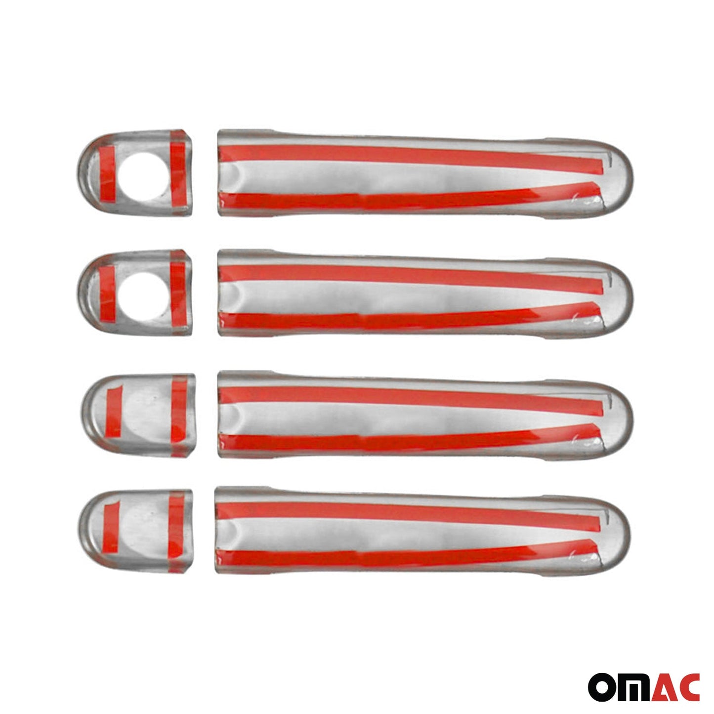 Nakładki na klamki drzwi, zaślepki na klamki do VW Transporter T5 2003-2015 4-drzwiowy ze stali nierdzewnej 8x