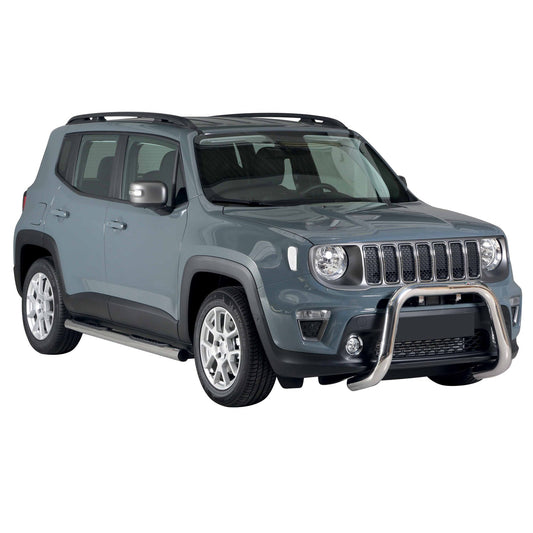 Bară de protecție/buton față pentru Jeep Renegade 2018-2022, ø76mm, oțel, argintiu