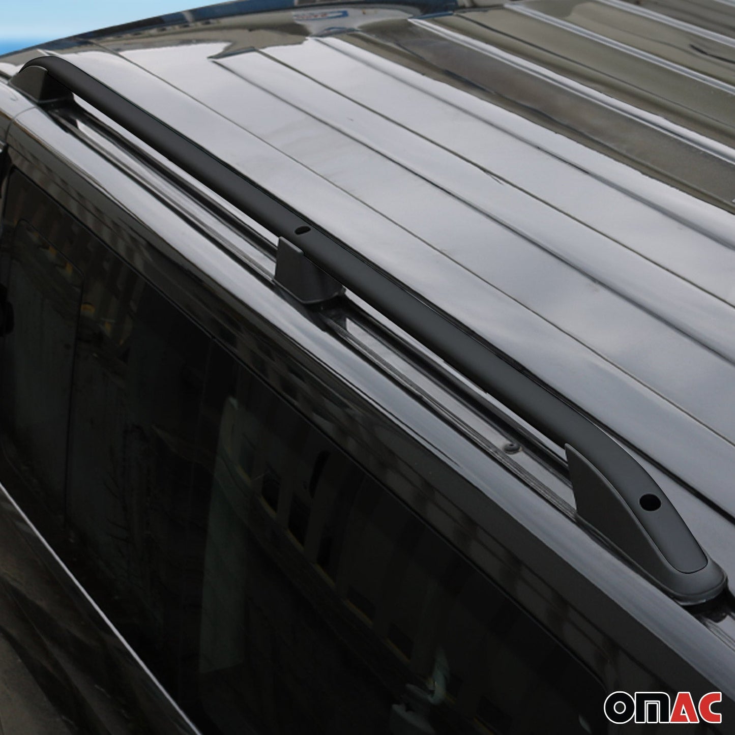 Dachreling Dachgepäckträger für Nissan NV200 VAN 2010-2024 Aluminium Schwarz 2x