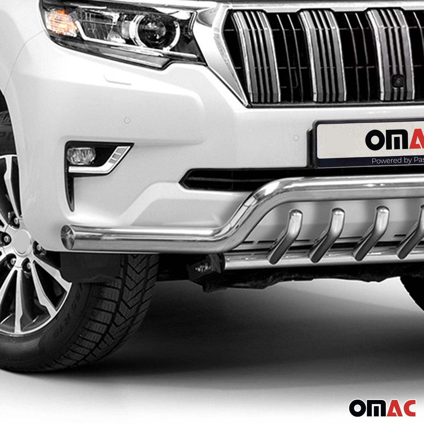 Frontschutzbügel Frontbügel für Toyota Land Cruiser 150 2017-22 ABE Stahl Silber