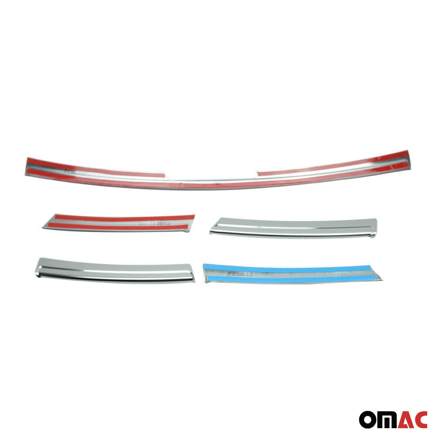 Kühlergrill Leisten Grillleisten für Renault Trafic III Edelstahl Silber 5tlg