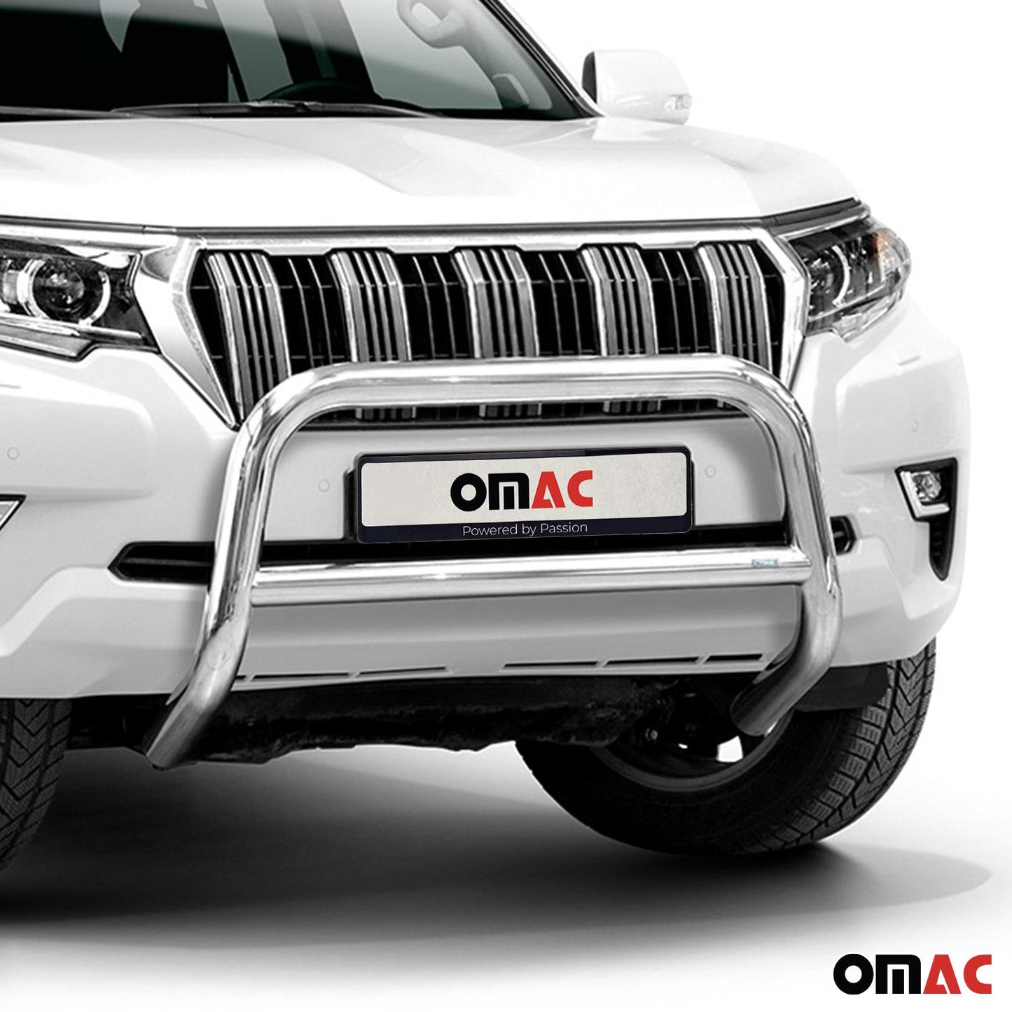 Bară de protecție/buton față pentru Toyota Land Cruiser 150 2017-2022, omologată ABE, argintie