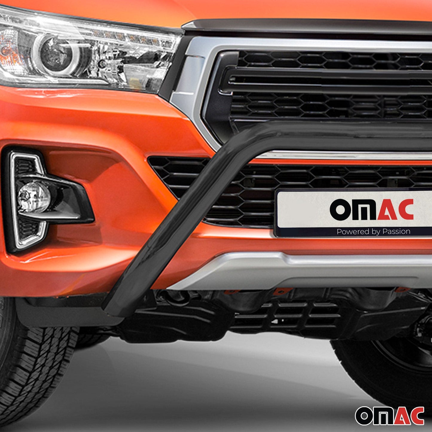 Bară de protecție față pentru Toyota Hilux 2018-2022, oțel inoxidabil cu ABE (omologare de tip germană), neagră