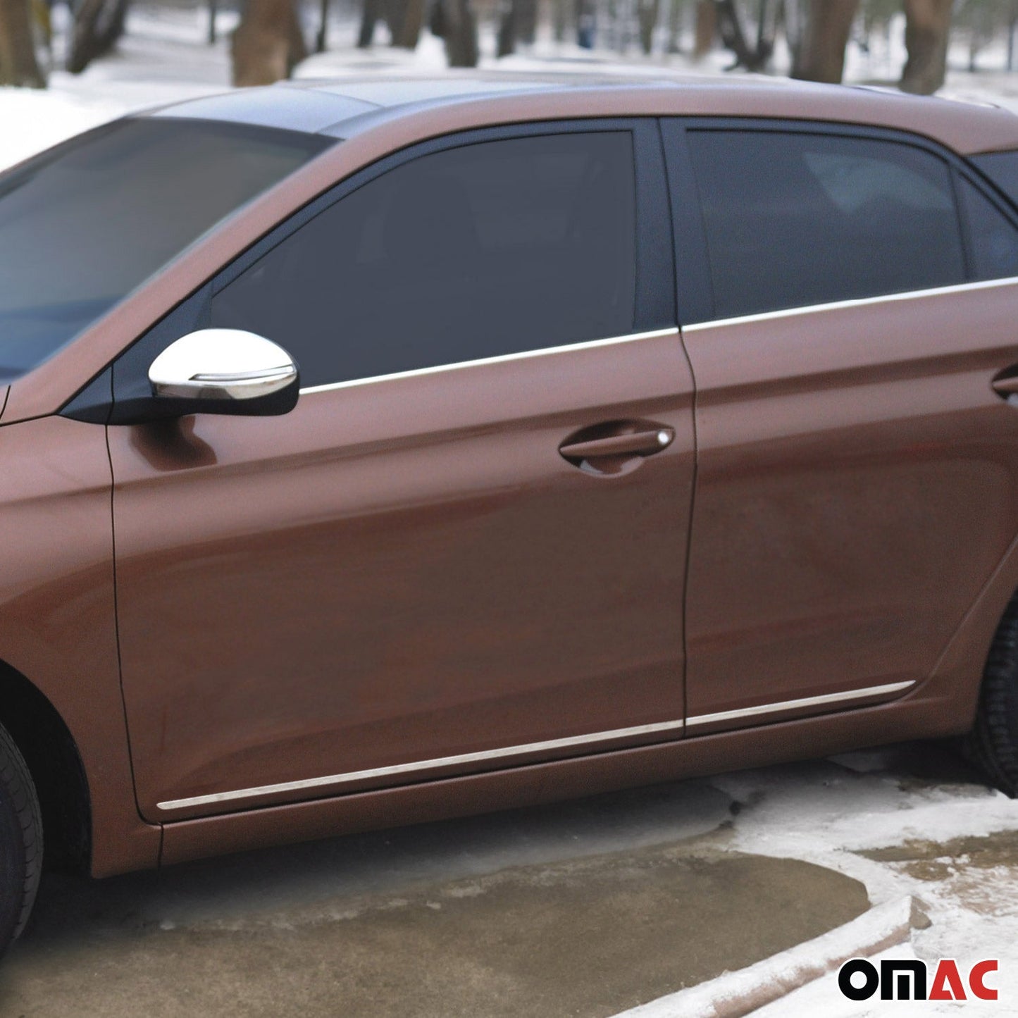 Seitentürleiste Türleisten Türschutzleiste für Hyundai i40 2011-2021 Chrom 4x