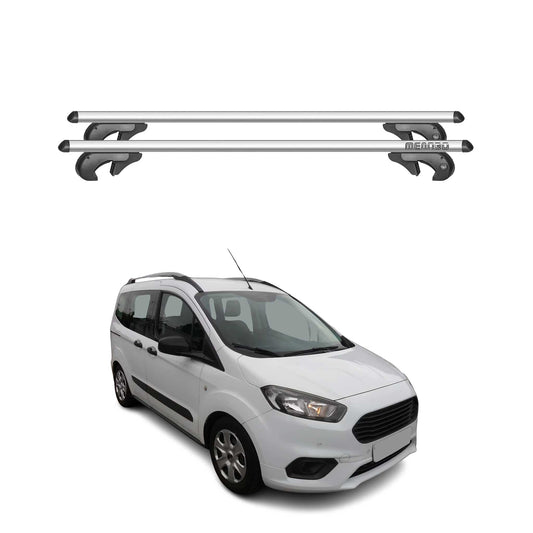 Menabo Dachträger Grundtäger für Ford Transit Courier 2014-2023 90kg Alu Grau 2x