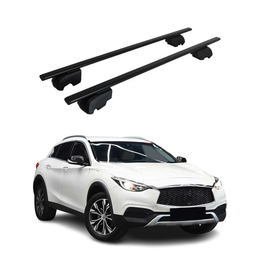 Portbagaj de plafon pentru Infiniti QX30 2016-2019 75kg, negru metalic, 2 buc.