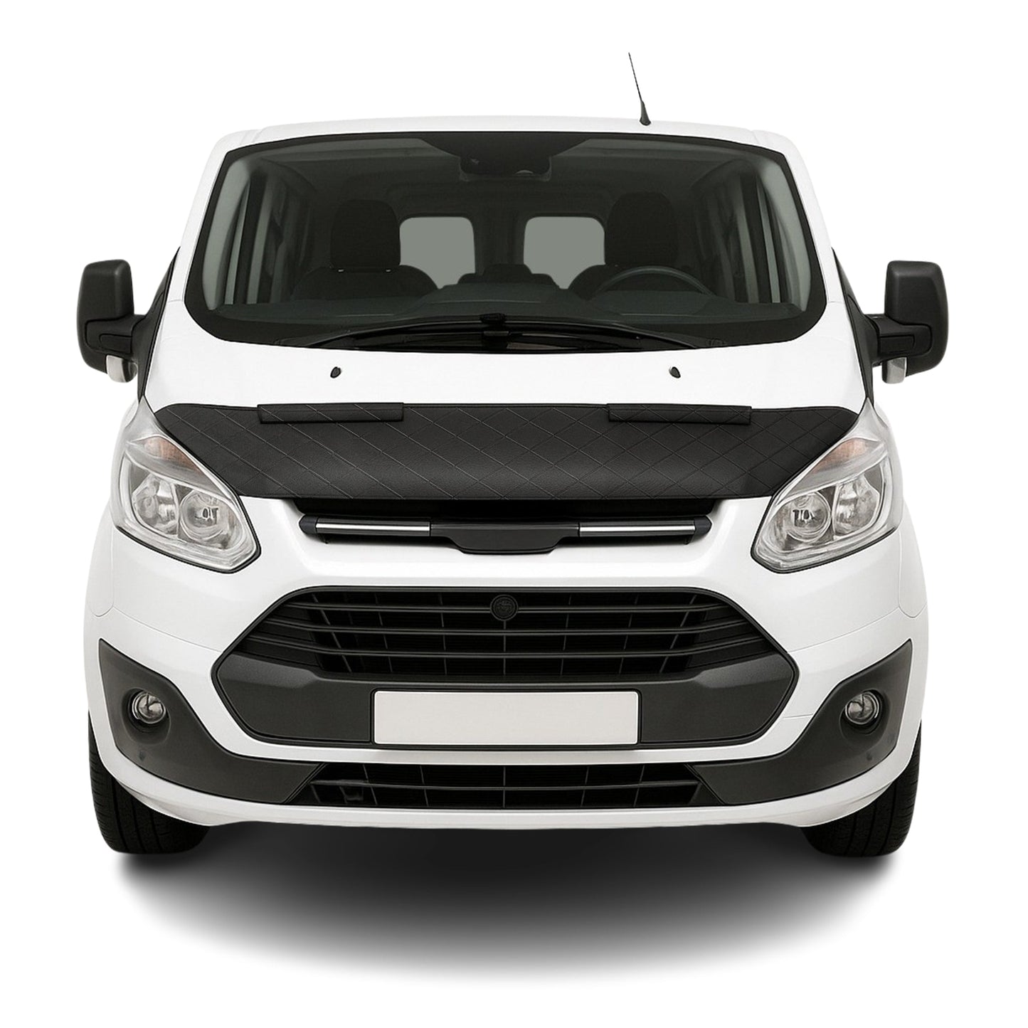 Haubenbra Steinschlagschutz für Ford Tourneo Custom 2014-2018 Schwarz Halb