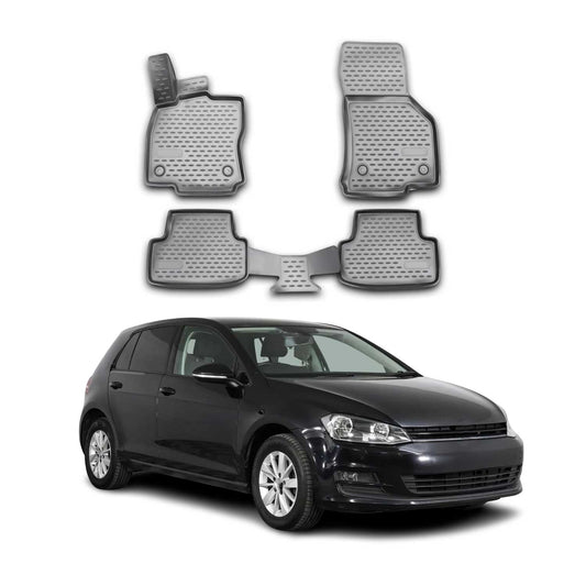 2012-2019 VW Golf 7 Fußmatten TPE Grau 4 tlg