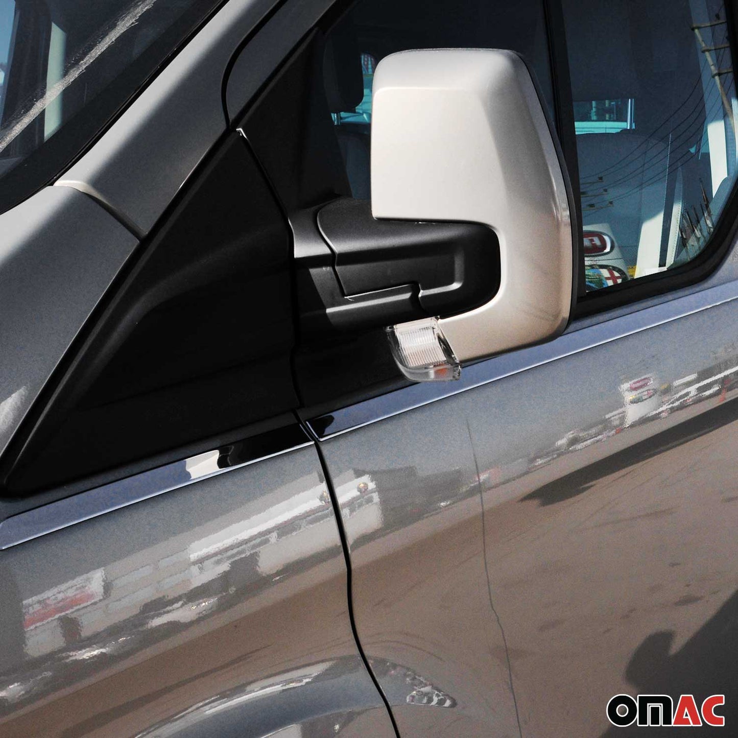 Benzi decorative pentru geamuri Ford Tourneo Custom V362 2013-2023, oțel, crom, 8 buc.