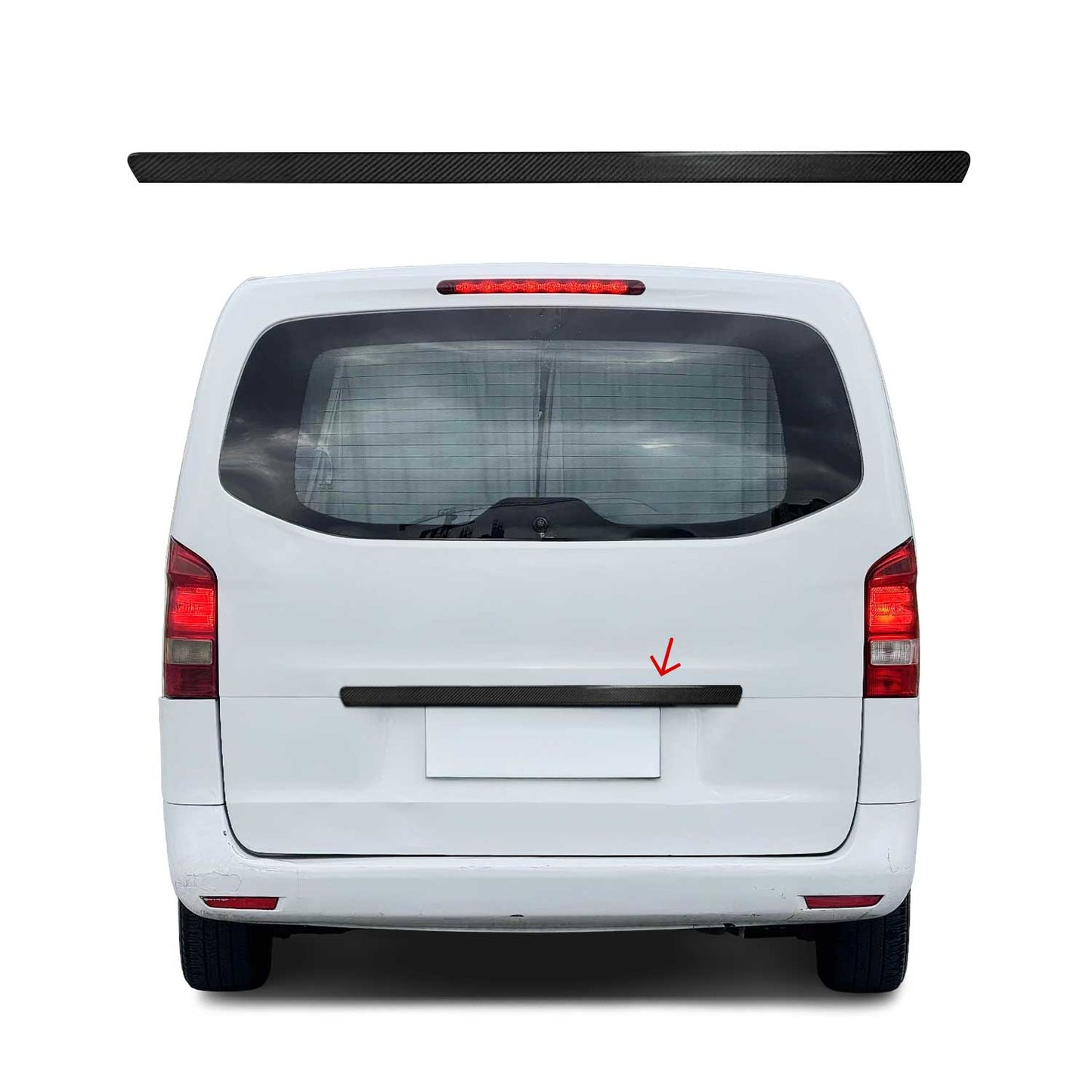 Heckklappe Kofferraumöffner für Mercedes Vito W447 2014-2025 Kohlefaser Schwarz