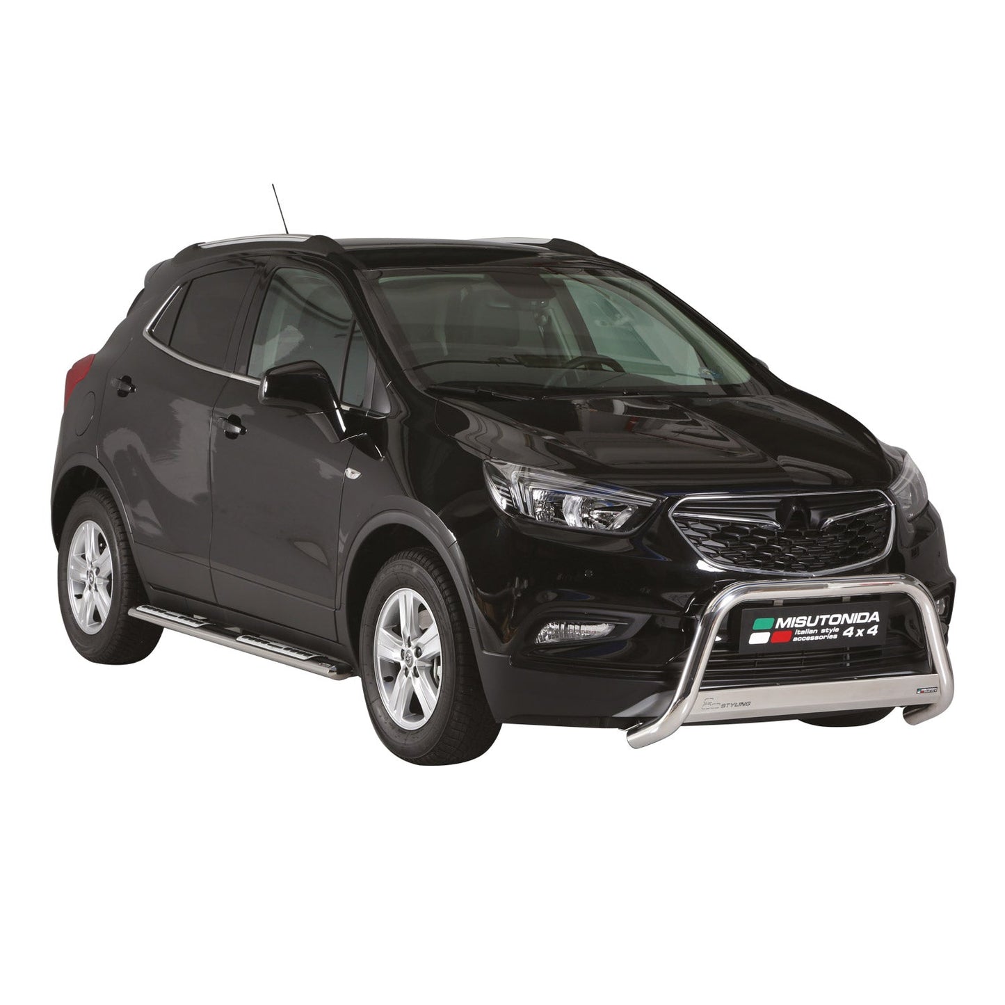 Bară de protecție/buton față pentru Opel Mokka X 2016-2019 ø63mm oțel argintiu protecție