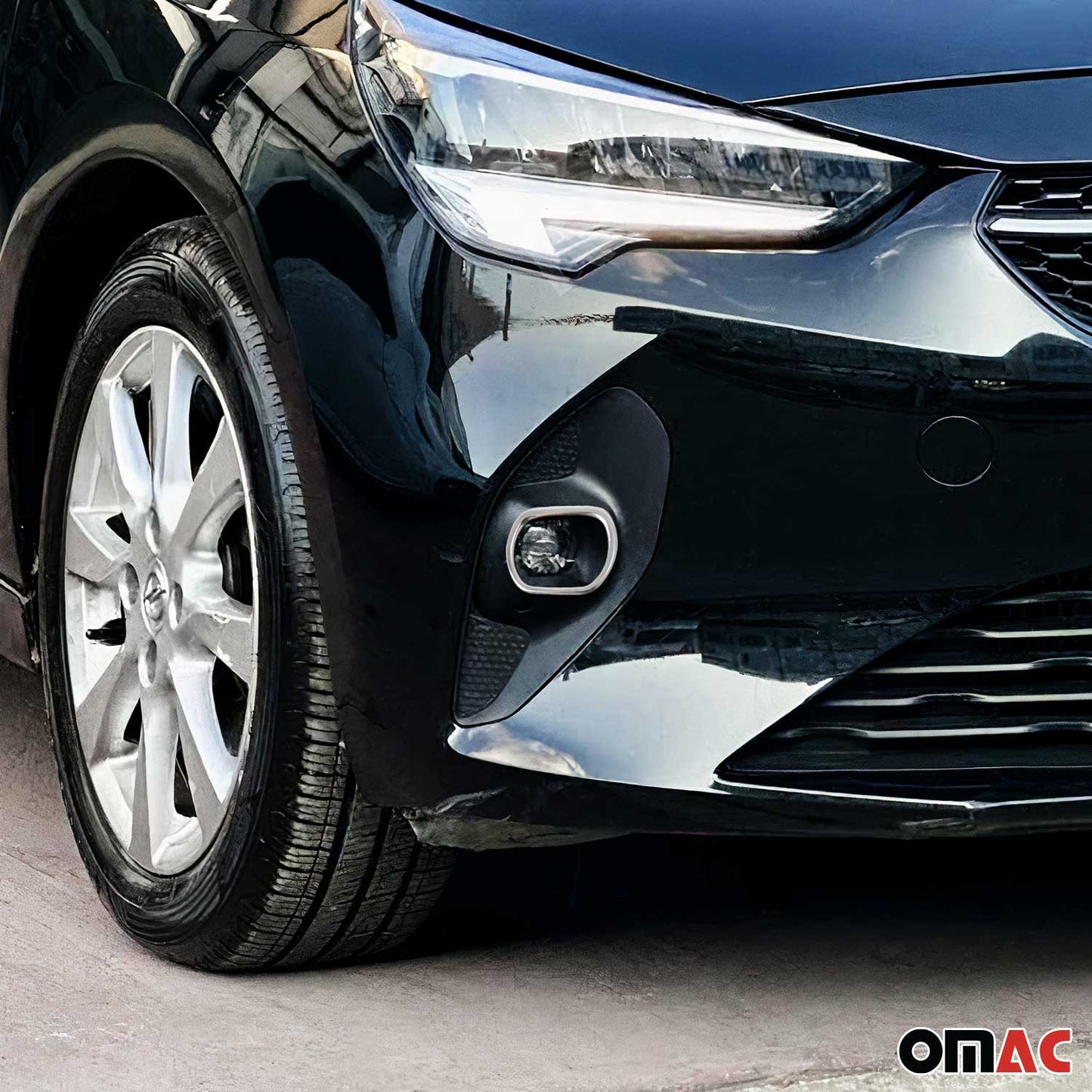 Nebelscheinwerfer Rahmen Umrandung für Opel Corsa F 2020-2025 Edelstahl 2x