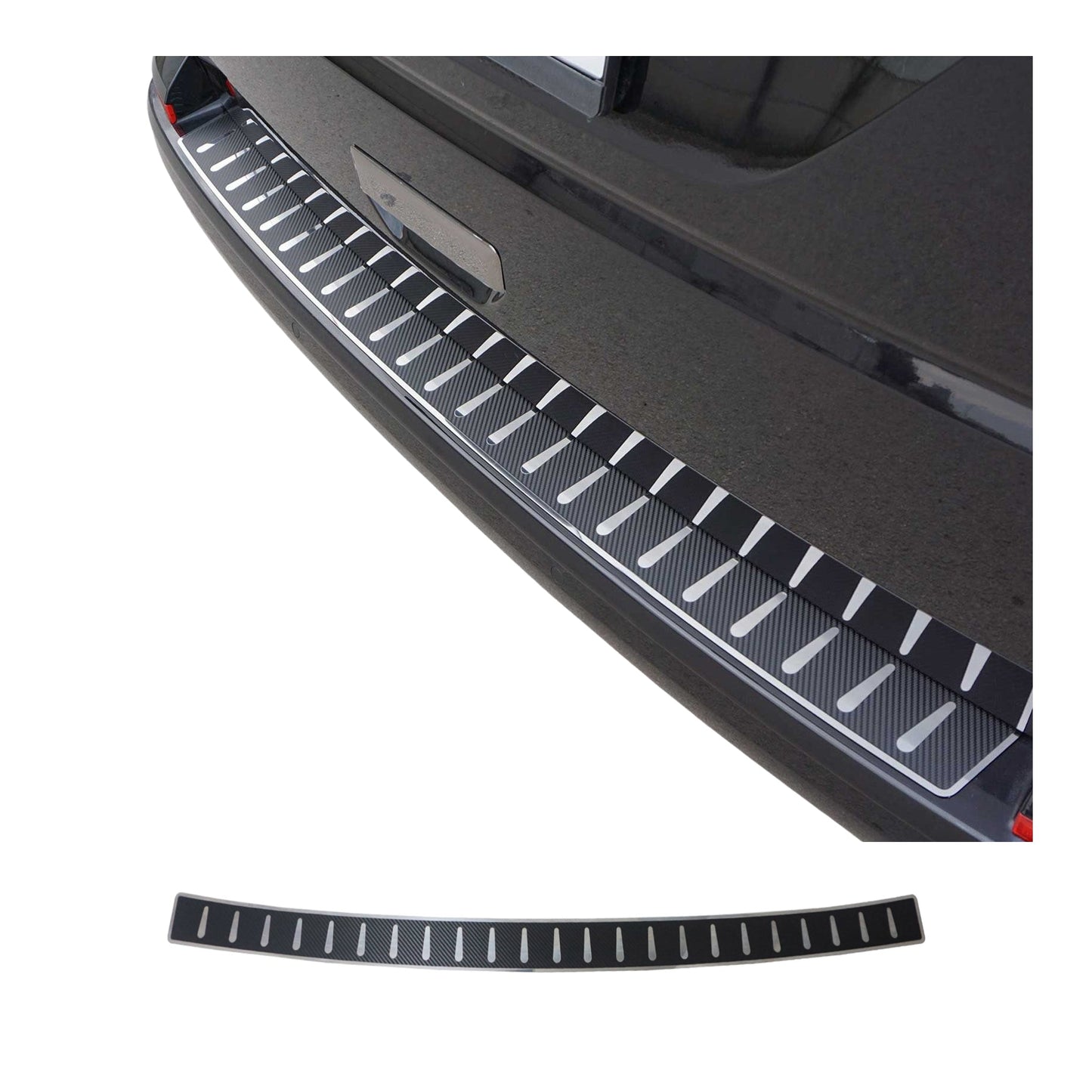 Ladekantenschutz für VW T5 Transporter Multivan 2003-2015 Chrom Kohlefaserfolien