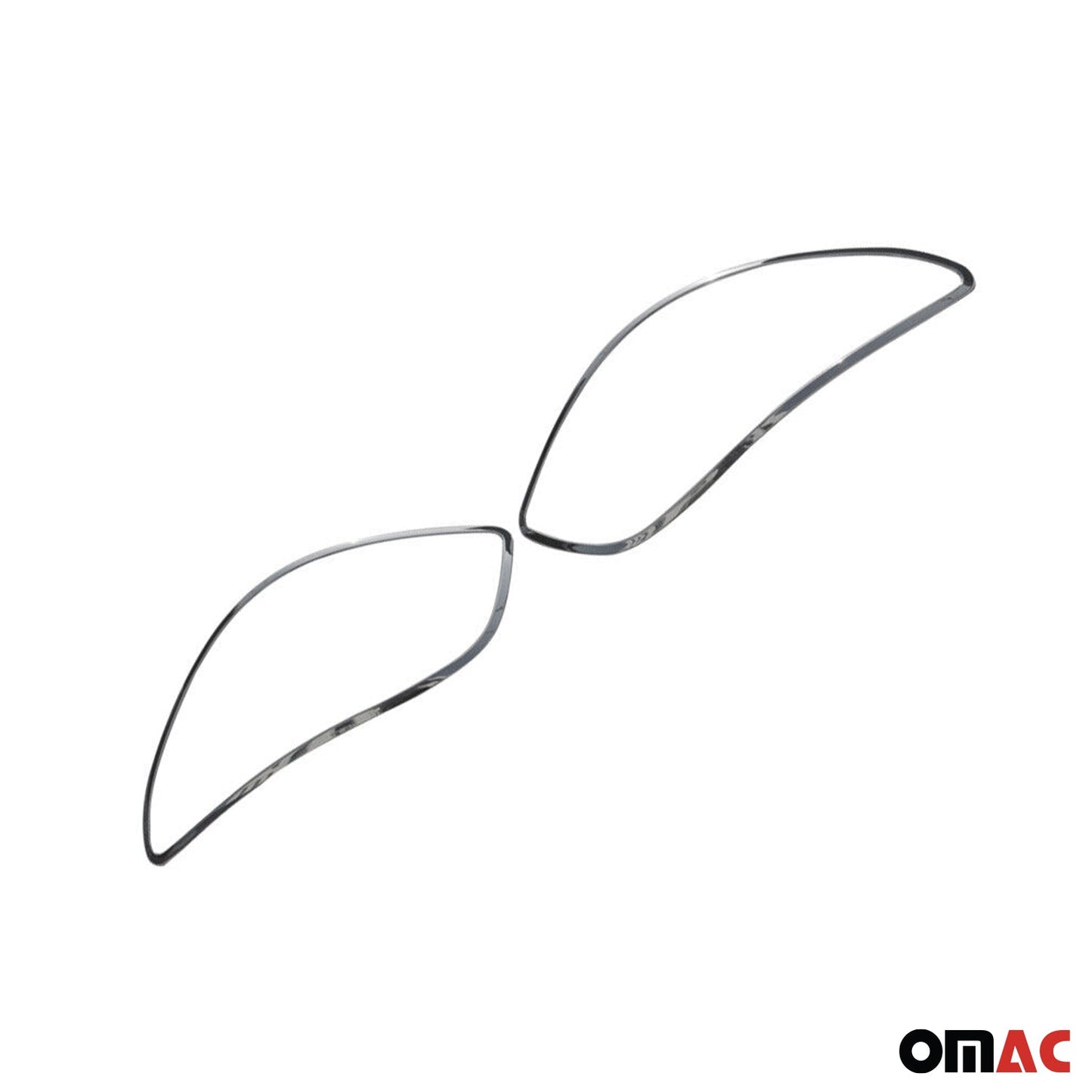 Benzi stop spate pentru Peugeot 307 2001-2009, cromate, ABS argintii, set 2 bucăți