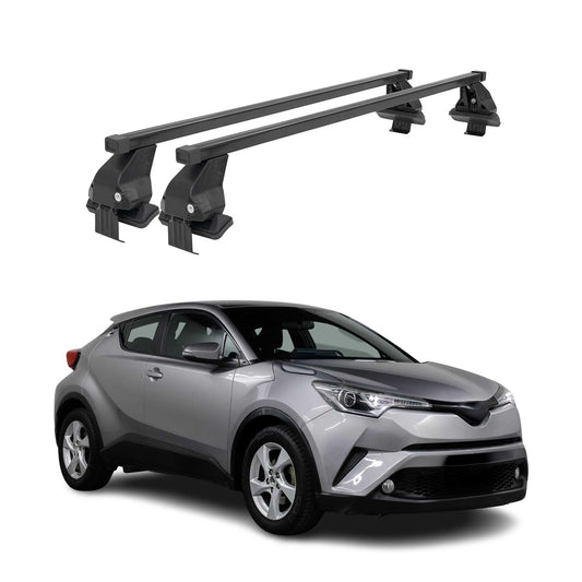 Menabo Dachträger Grundtäger für Toyota C-HR 2016-2023 50kg Stahl Schwarz 2 tlg