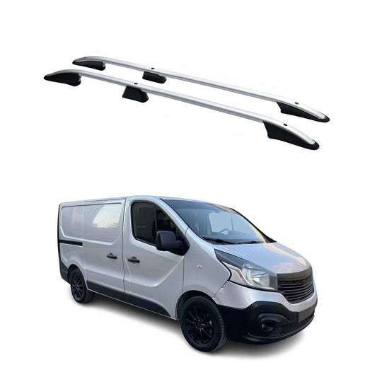Dachreling Dachgepäckträger für Renault Trafic 2014-2024 Kurzer Alu Grau