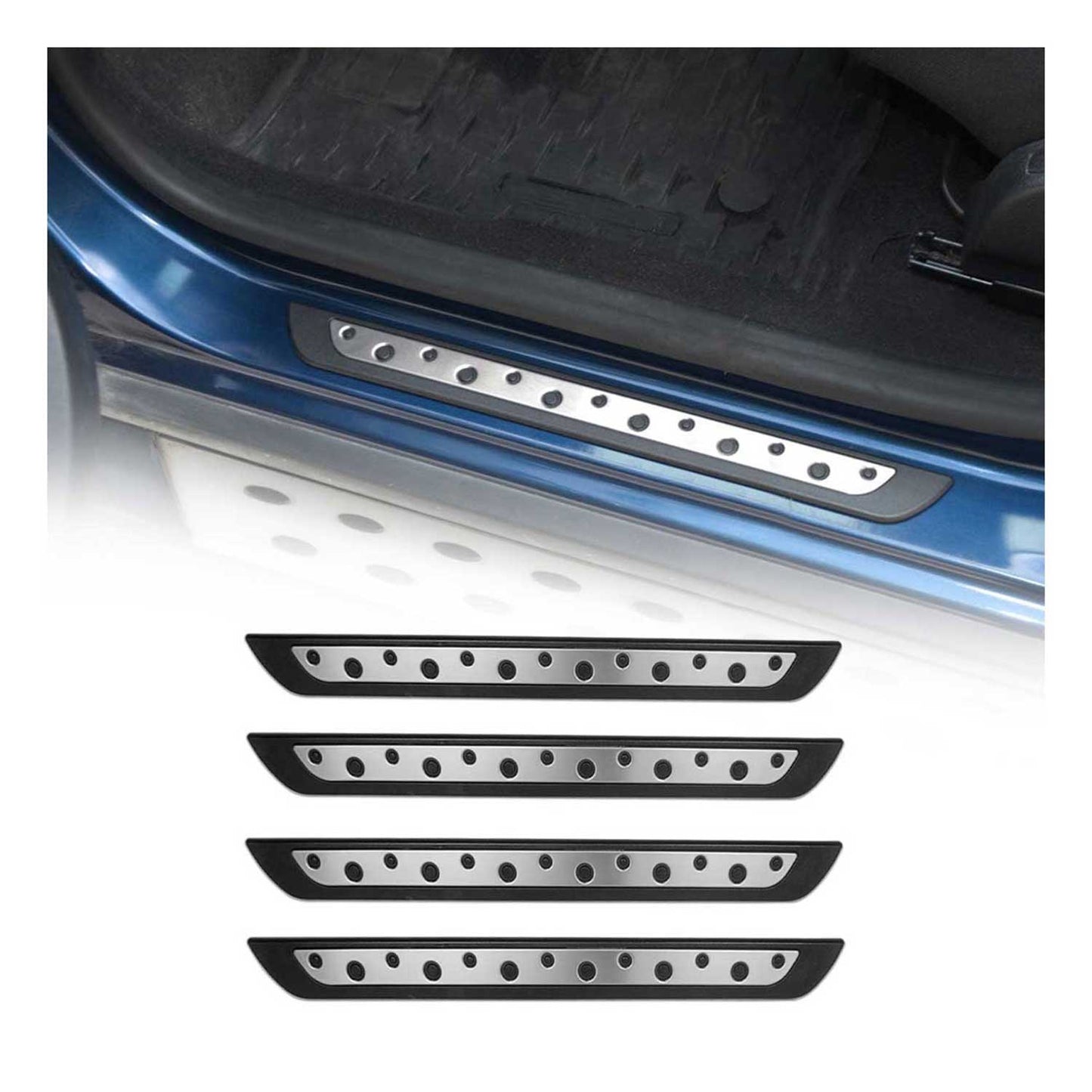 Einstiegsleisten Türschweller für Seat Alhambra 1996-2025 Edelstahl Silber 4tlg