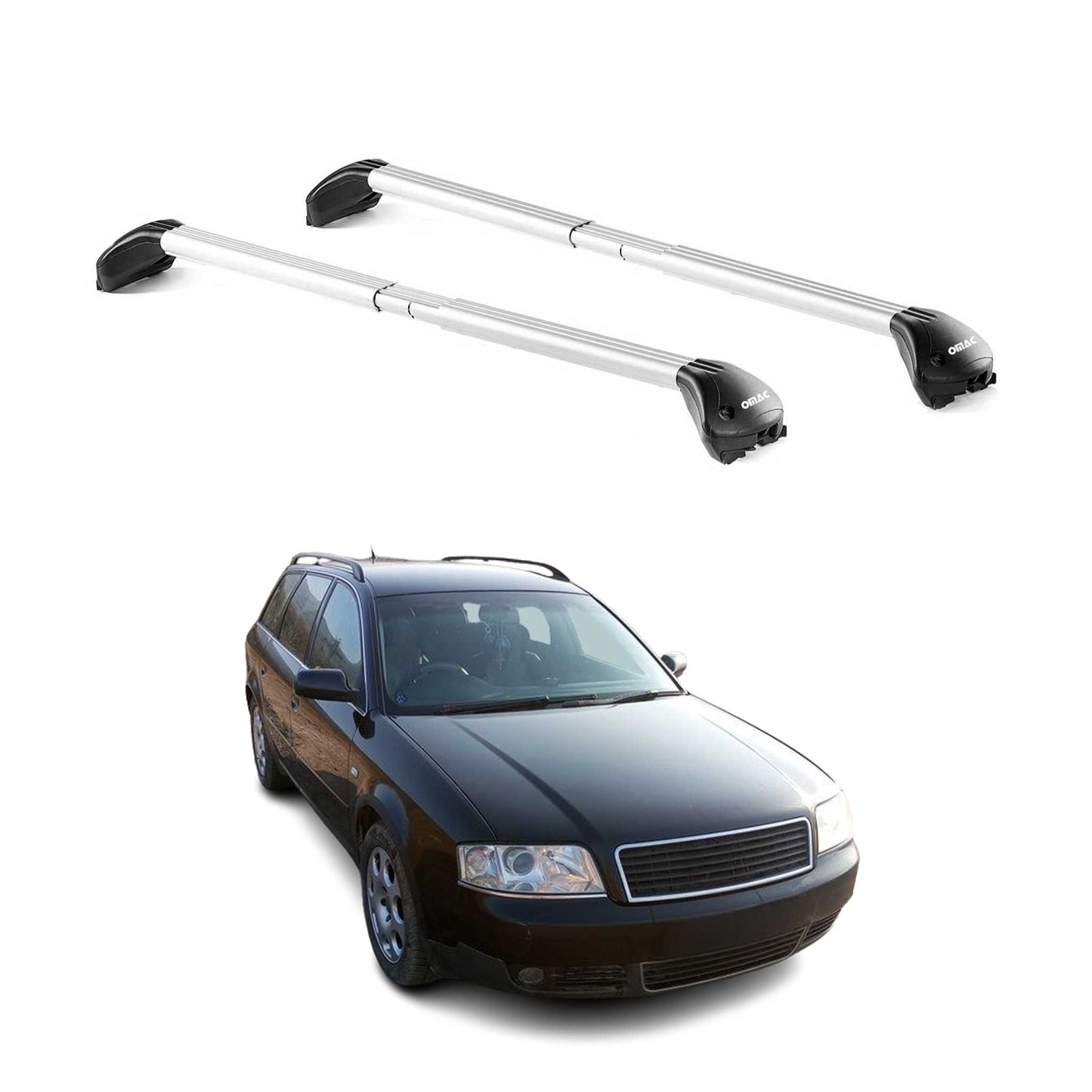 Dachträger Grundtäger für Audi A6 C5 Allroad 1999-2005 5tür 100kg Alu ABE Silber