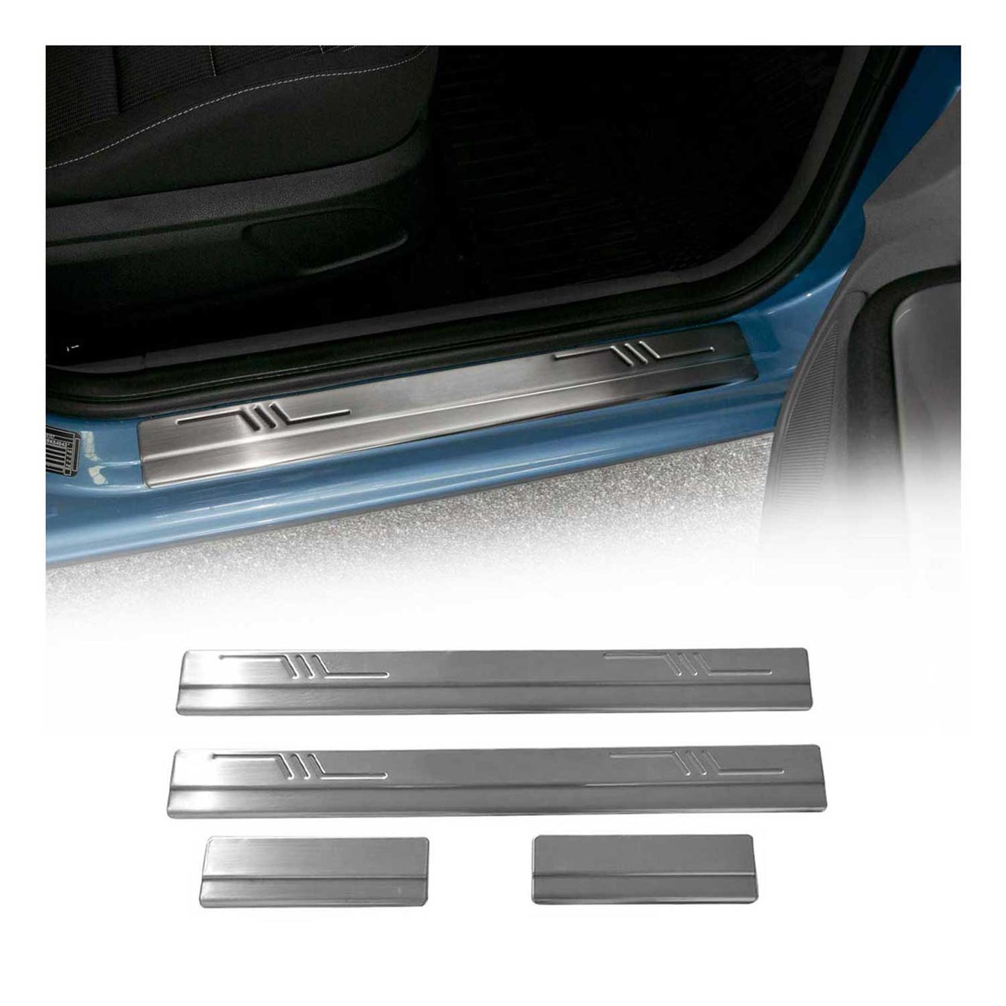 Einstiegsleisten Türschweller für Daihatsu Terios 1997-2005 Edelstahl Silber 4x