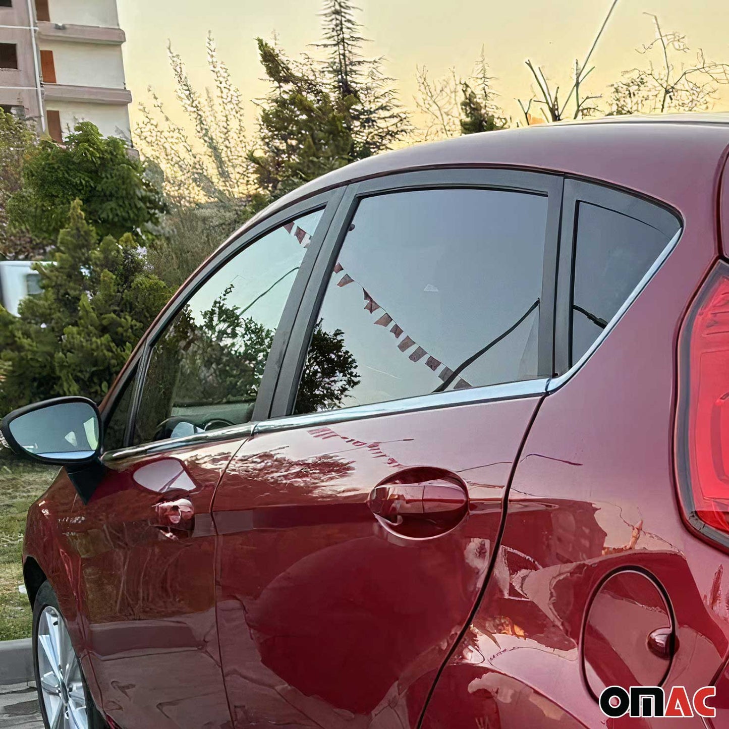 Fensterleisten Zierleisten für Ford Fiesta 2017-2021 Schrägheck Edelstahl 8tlg