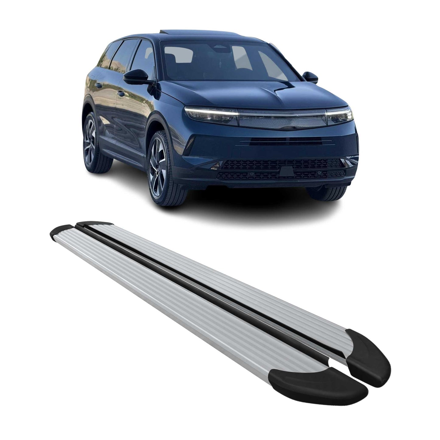 Praguri laterale Opel Grandland II 2024-2025, aluminiu argintiu