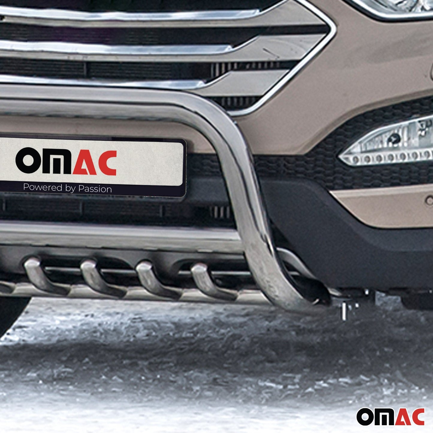 Bară de protecție față din oțel inoxidabil pentru Hyundai Santa Fe 2012-2018, omologată ABE, bară de protecție argintie