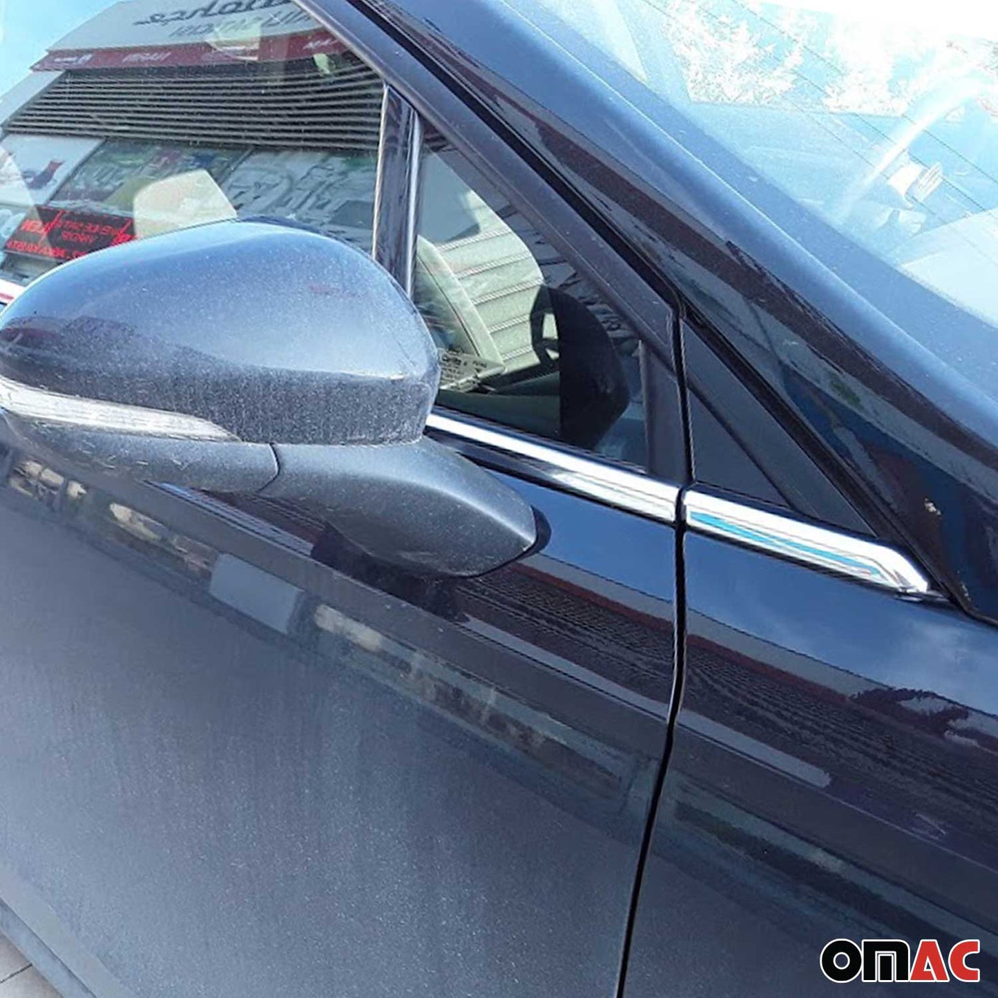 Benzi decorative pentru geamuri Ford Mondeo mk5 Sedan 2014-2022, oțel inoxidabil, 8 bucăți