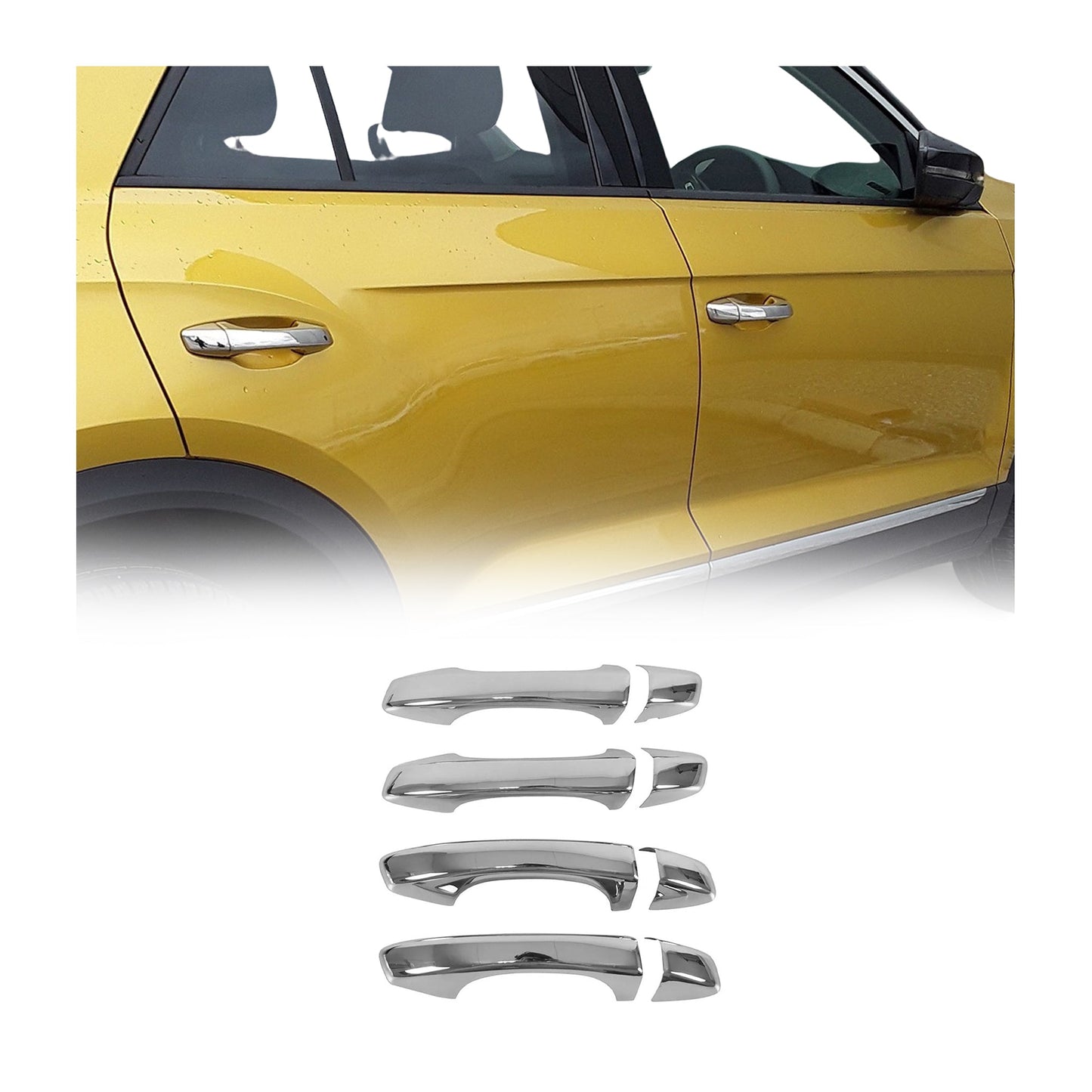 Türgriff Blende Türgriffkappen für Seat Arona Ateca 2017-25 4-Tür Edelstahl 8tlg