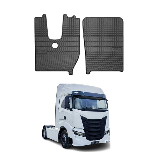Covorașe de cauciuc Iveco S-Way 2019-2025, negru, set 2 piese