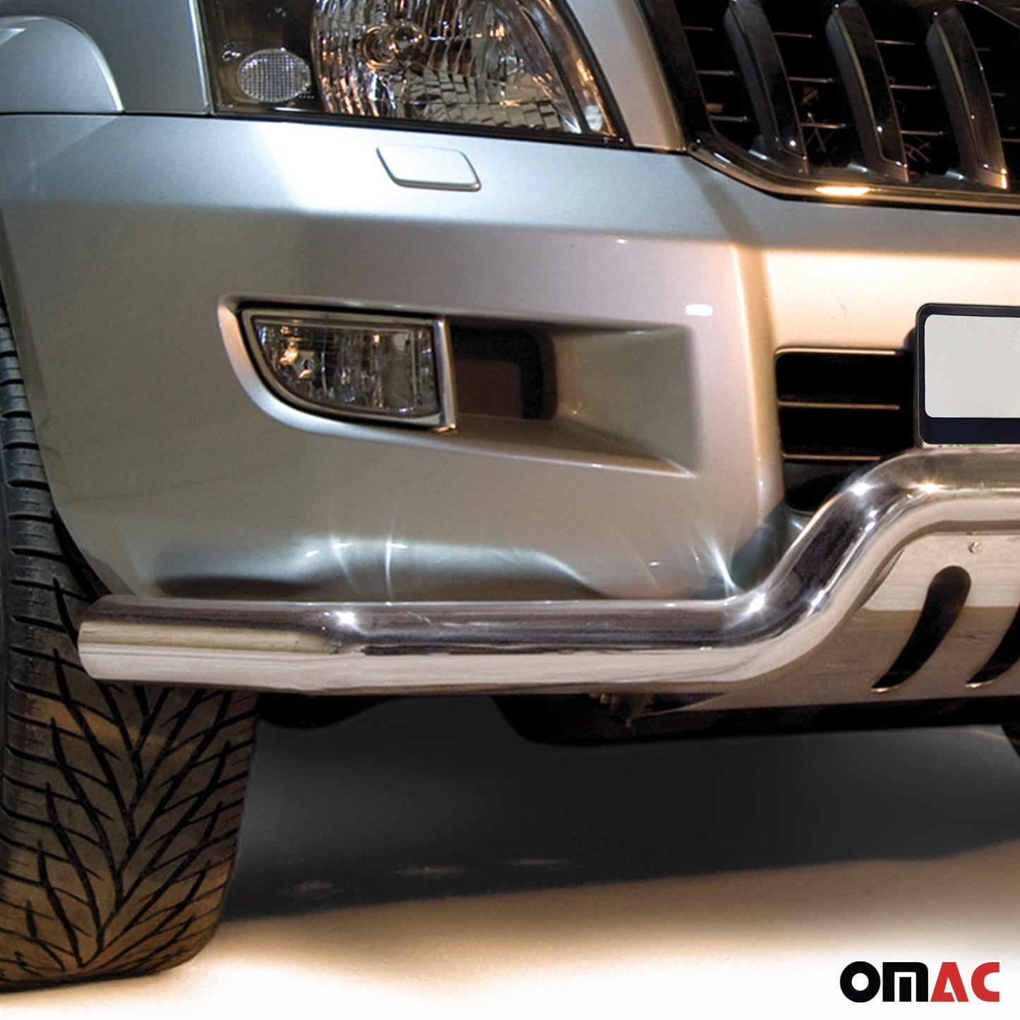 Frontbügelschutz Frontschutzbügel für Toyota Land Cruiser 120 2003-09 ABE Silber