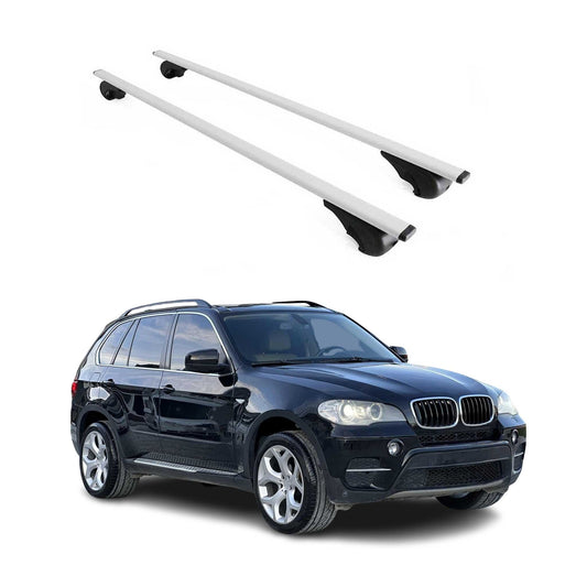 Dachträger Grundtäger für BMW X5 E70 2006-2013 75kg Metall Silber 2 tlg