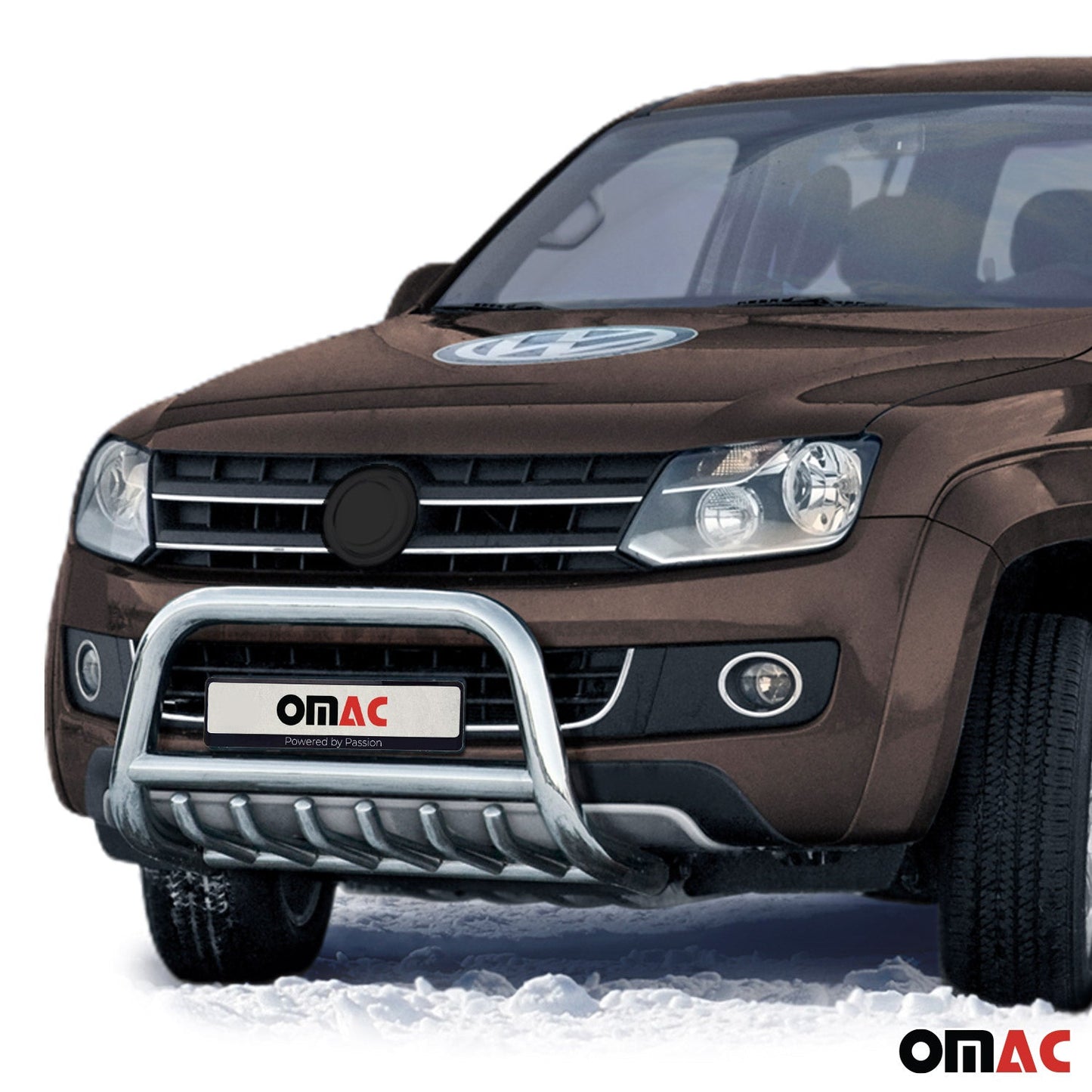 Bară de protecție/buton față pentru VW Amarok 2009-2016 cu ABE (omologare de tip germană) - argintiu
