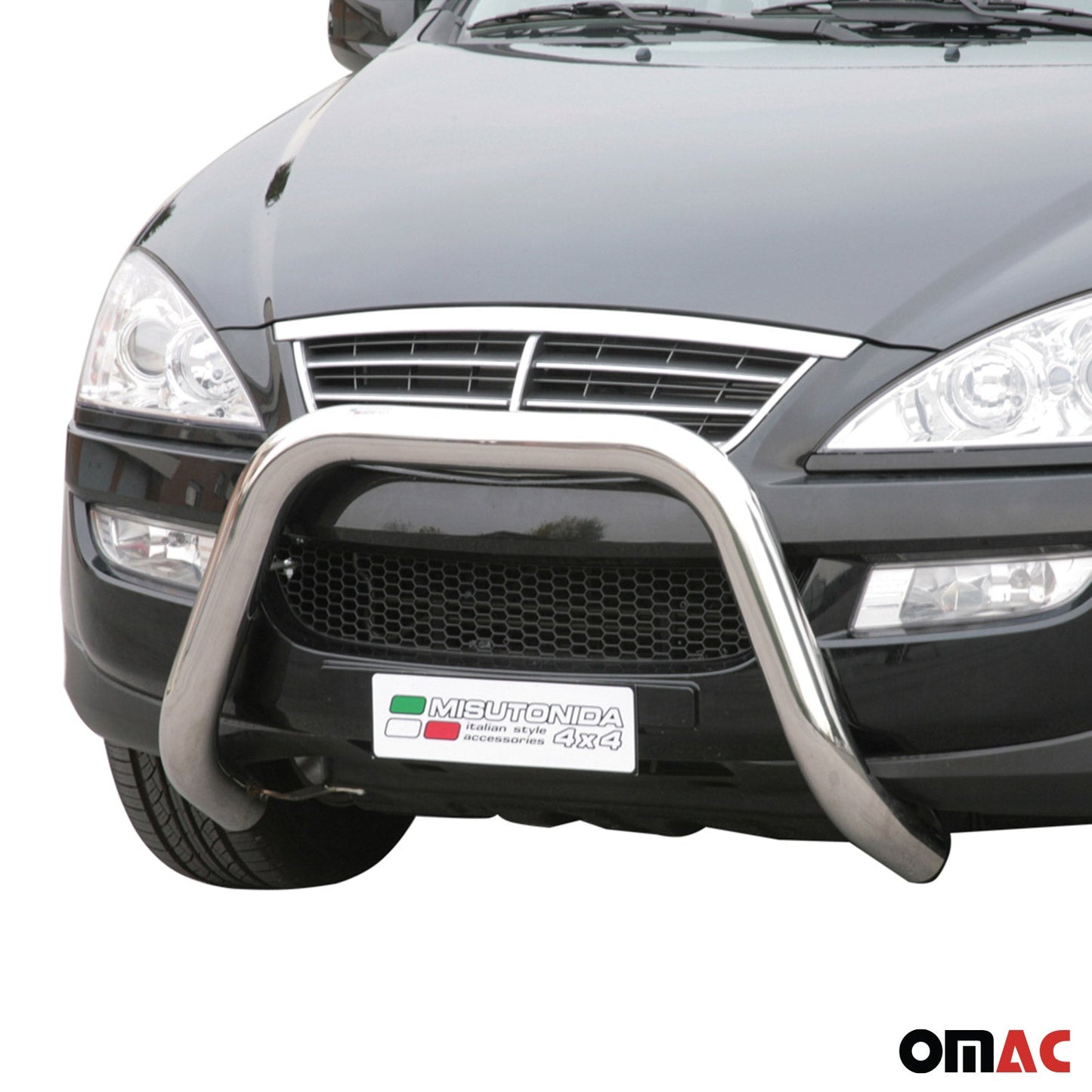 Frontbügel Frontschutzbügel für Ssangyong Kyron 2007-2014 ø76mm Stahl Silber