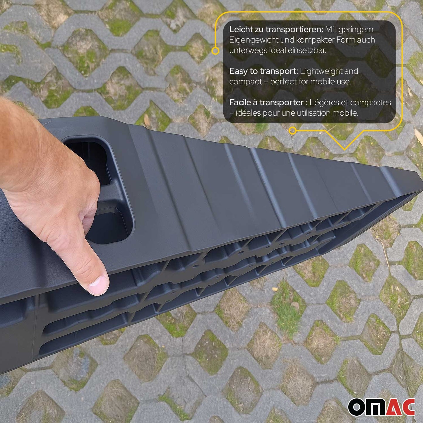 Auffahrrampe Auffahrkeile Stufenkeil für PKW Wohnwagen 5 tonne Autoreifen 2x