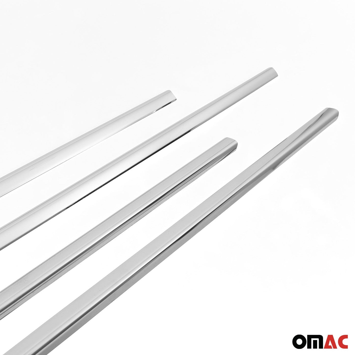 Benzi decorative pentru geamuri Ford Tourneo Courier 2023-2025, oțel inoxidabil, 4 bucăți