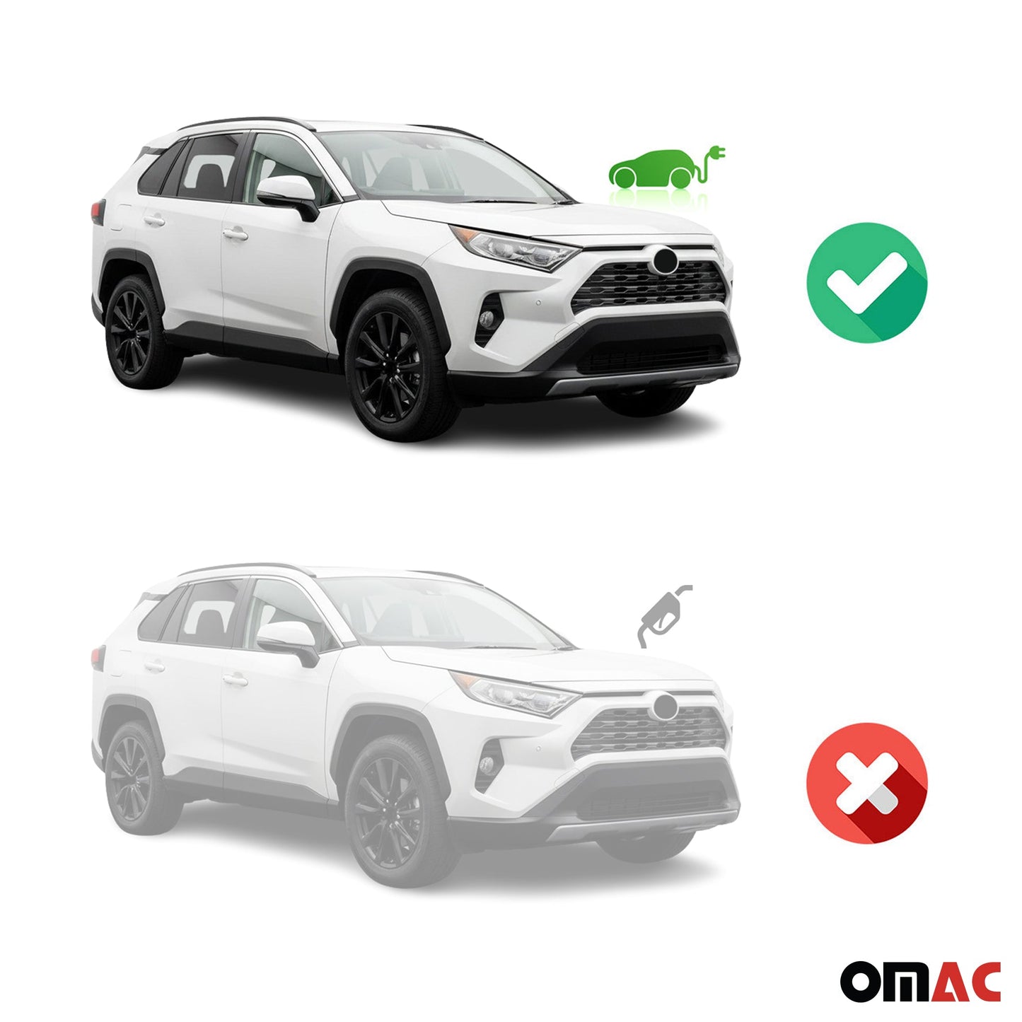 Praguri/praguri laterale pentru Toyota RAV4 Hybrid 2018-2025, aluminiu, argintiu, 2 bucăți
