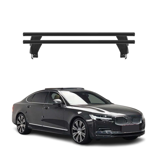 Menabo Dachträger Grundtäger für Volvo S90 2016-2025 50kg Alu Schwarz 2 tlg