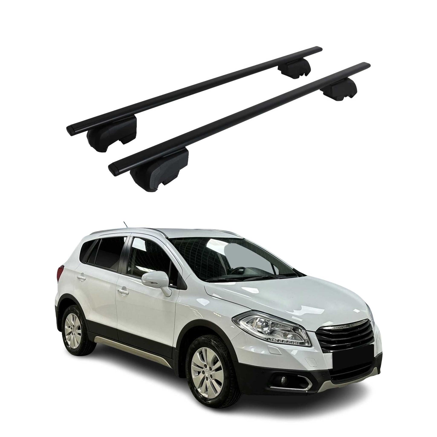 Dachträger Grundtäger für Suzuki SX4 S-Cross mk2 2013-2021 75kg Metall Schwarz