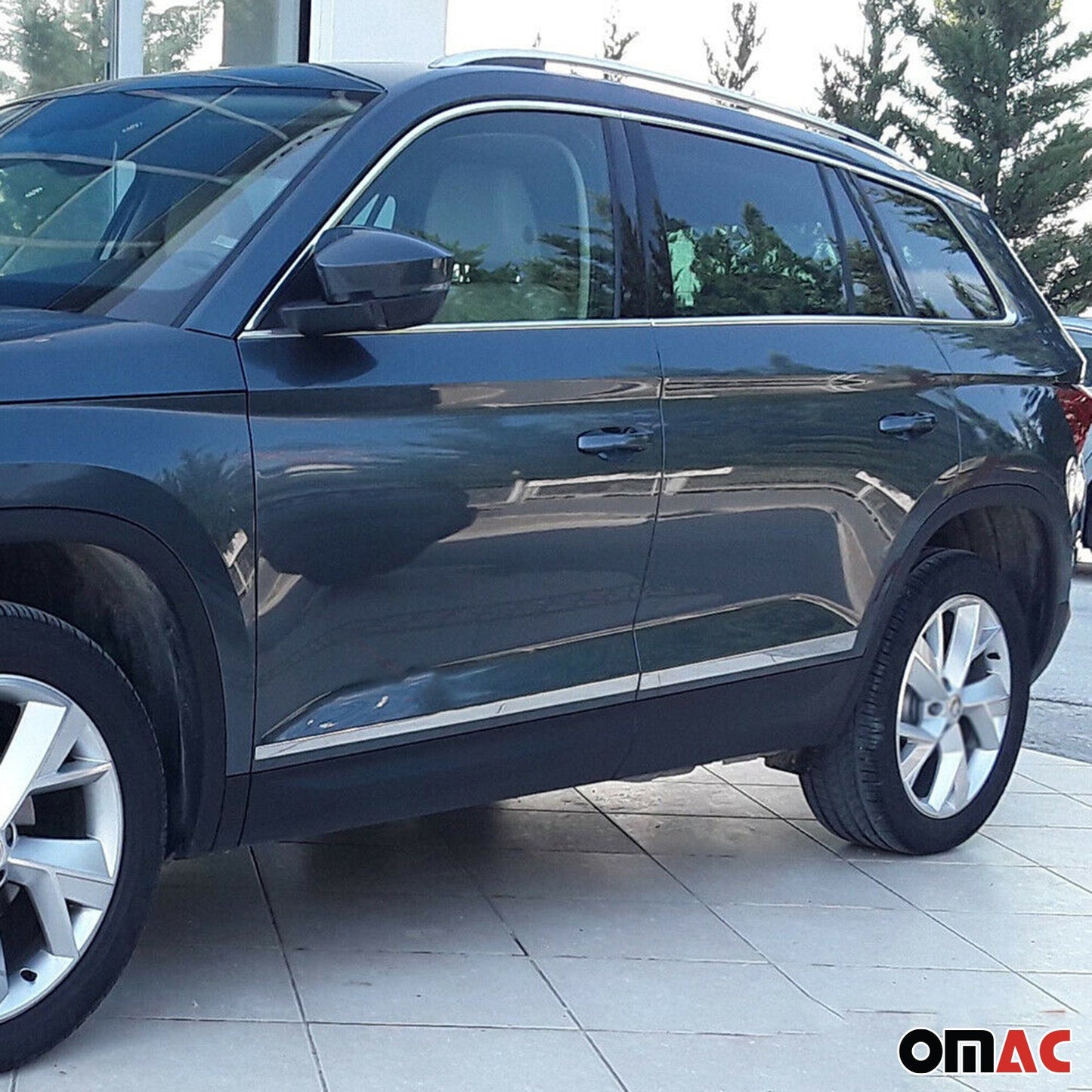 Seitentürleiste Türleisten Türschutzleiste für Skoda Kodiaq 2016-2025 Chrom 4x