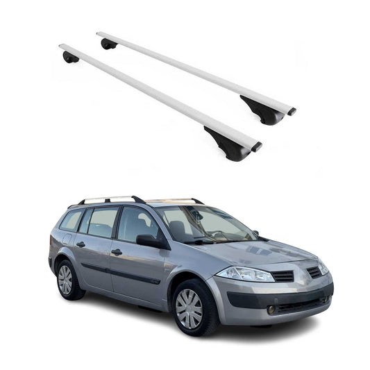 Portbagaj de plafon pentru Renault Megane Grandtour 2002-2016 75kg gri metalizat 2x