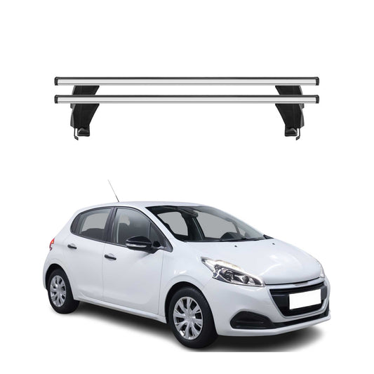 Menabo Dachträger Grundtäger für Peugeot 208 2012-2015 Pre-FL 50kg Alu Silber 2x