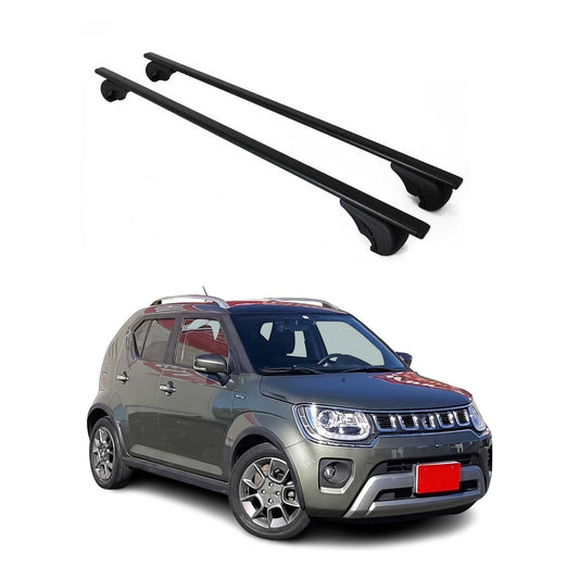 Portbagaj de plafon pentru Suzuki Ignis mk2 2016-2025 75kg metal negru 2 buc