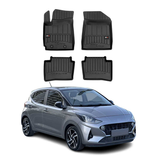 2019-2025 Hyundai i10 Fußmatten TPE Schwarz 4 tlg