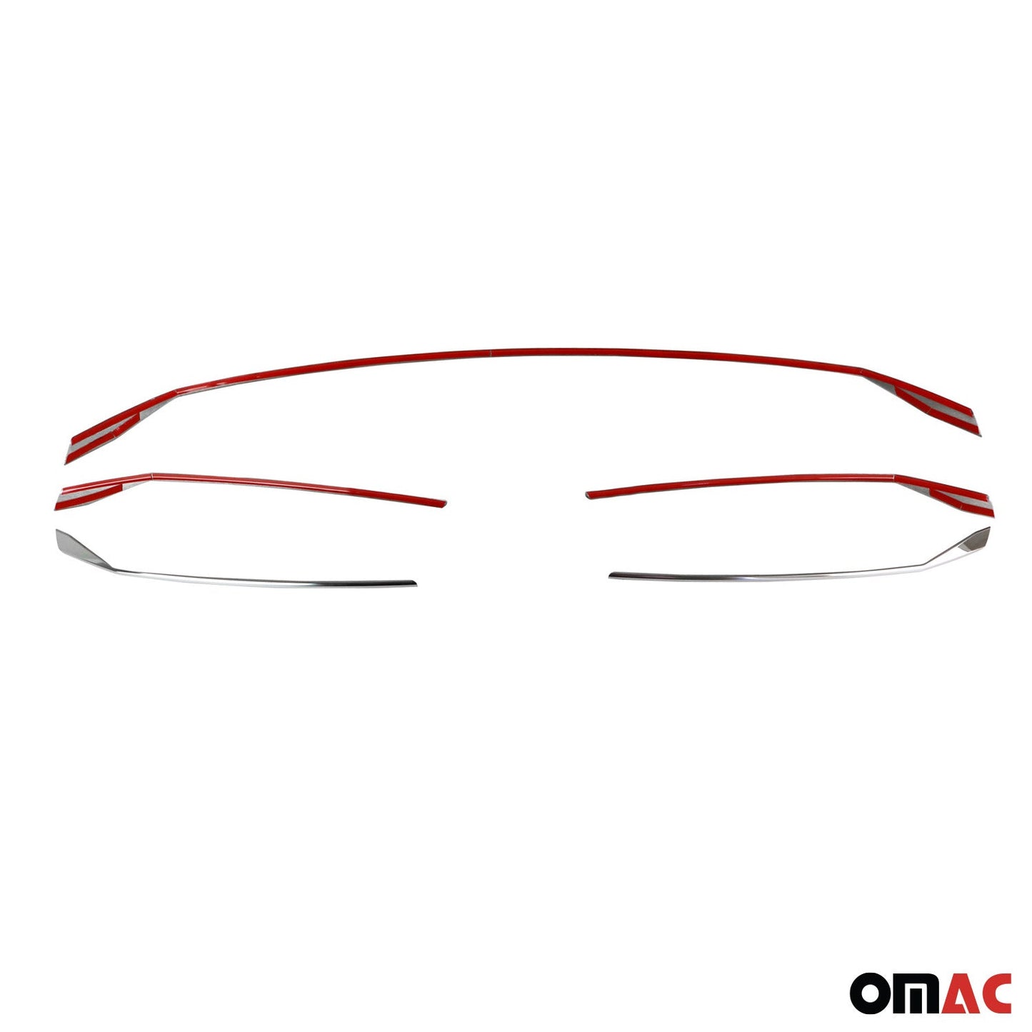 Benzi decorative grilă radiator pentru VW T6.1 Transporter 2019-2024 Highline Chrome 5x