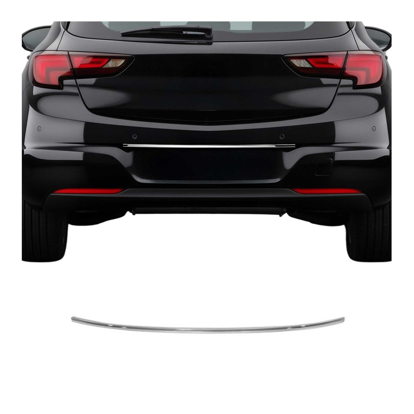 Heckleiste Stoßstangen Leiste für Opel Astra K 2015-2021 Untere Edelstahl Chrom